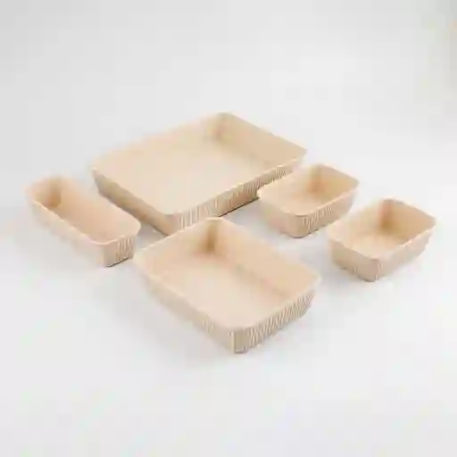 Canastilla Tatay Set X5 Und 25x6x34cm Beige Plastico