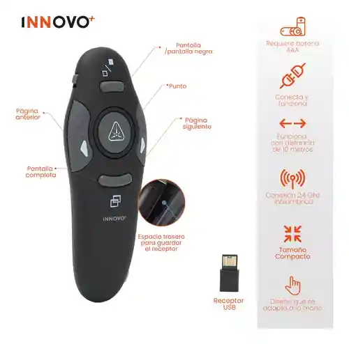 Air Mouse Control Remoto Presentaciones Corporativas Usb