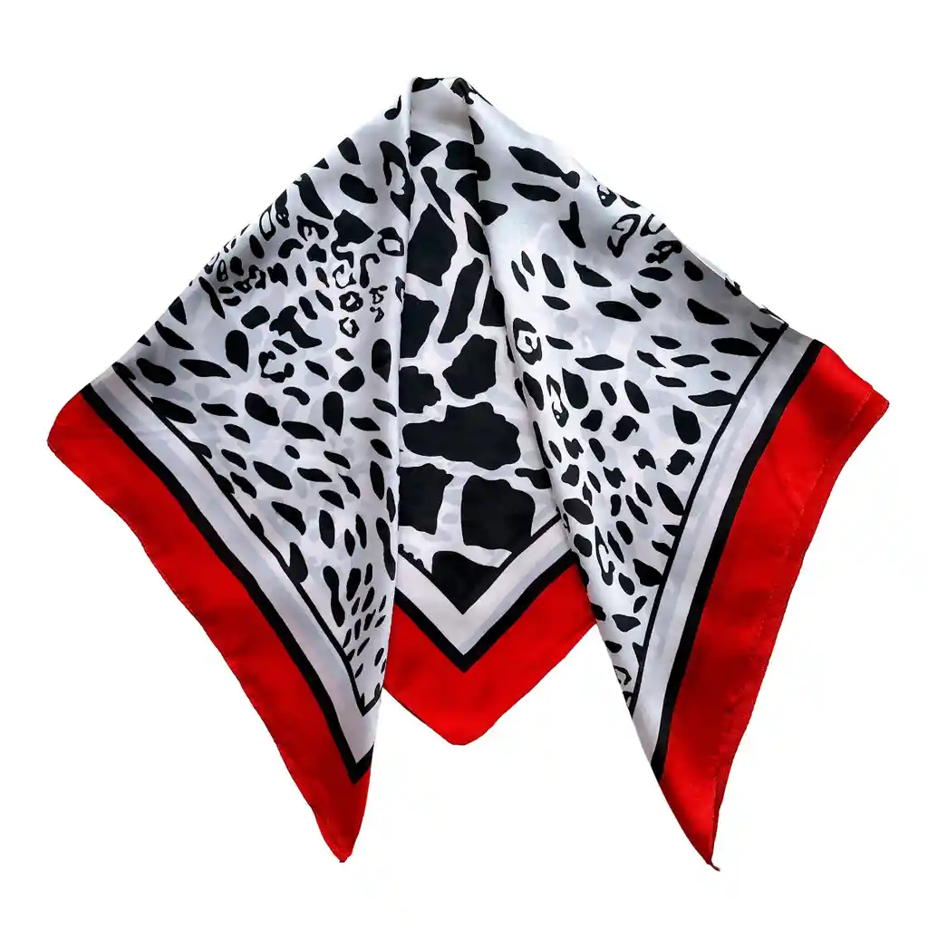 Pañoleta 70 Cm - Animal Print Rojo