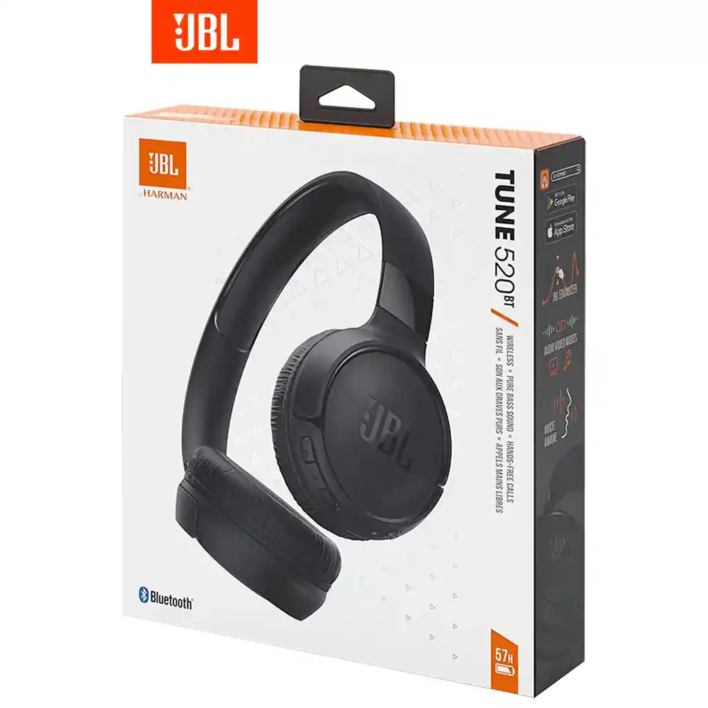 Jbl Tune 520bt, Audífonos Bluetooth 5.3 Con Sonido Pure Bass