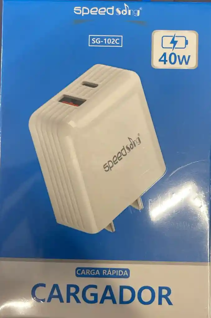 Cargador Puerto Usb Y Usb C Carga Rapida 40w Speedsong Sg.102c