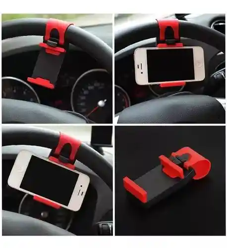 Soporte Manubrio De Celular Para Auto /soporte Celular Para Volante De Carro