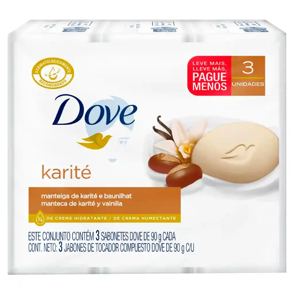 Dove Jabon Karite X 3und X 90gr
