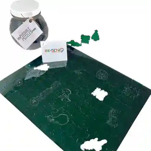 Rompecabezas Mini Impossible Puzzle Green (verde) 100 Piezas