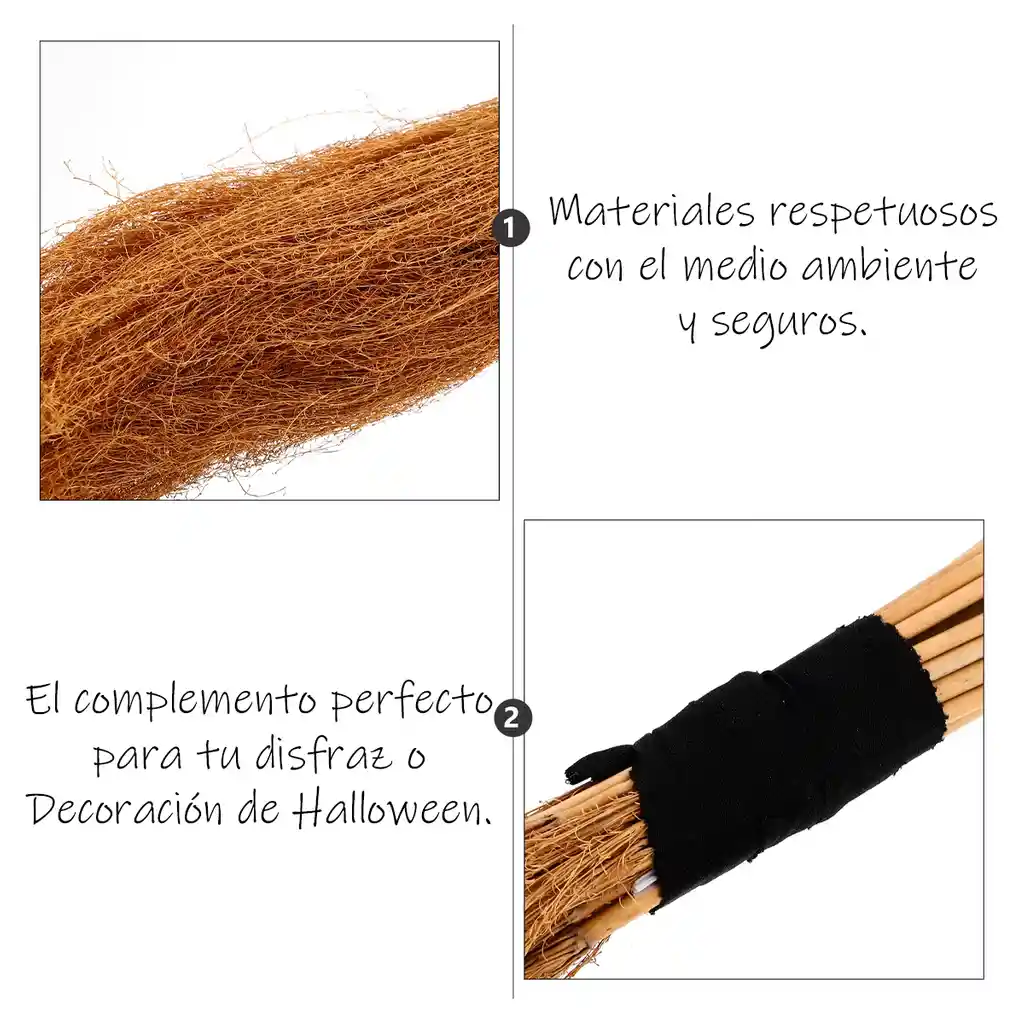 Escoba De Bruja De Juguete Para Halloween – Accesorio De Disfraz Infantil De 80 Cm, Ligera Y Segura Para Niños Y Niñas, Perfecta Para Truco O Trato