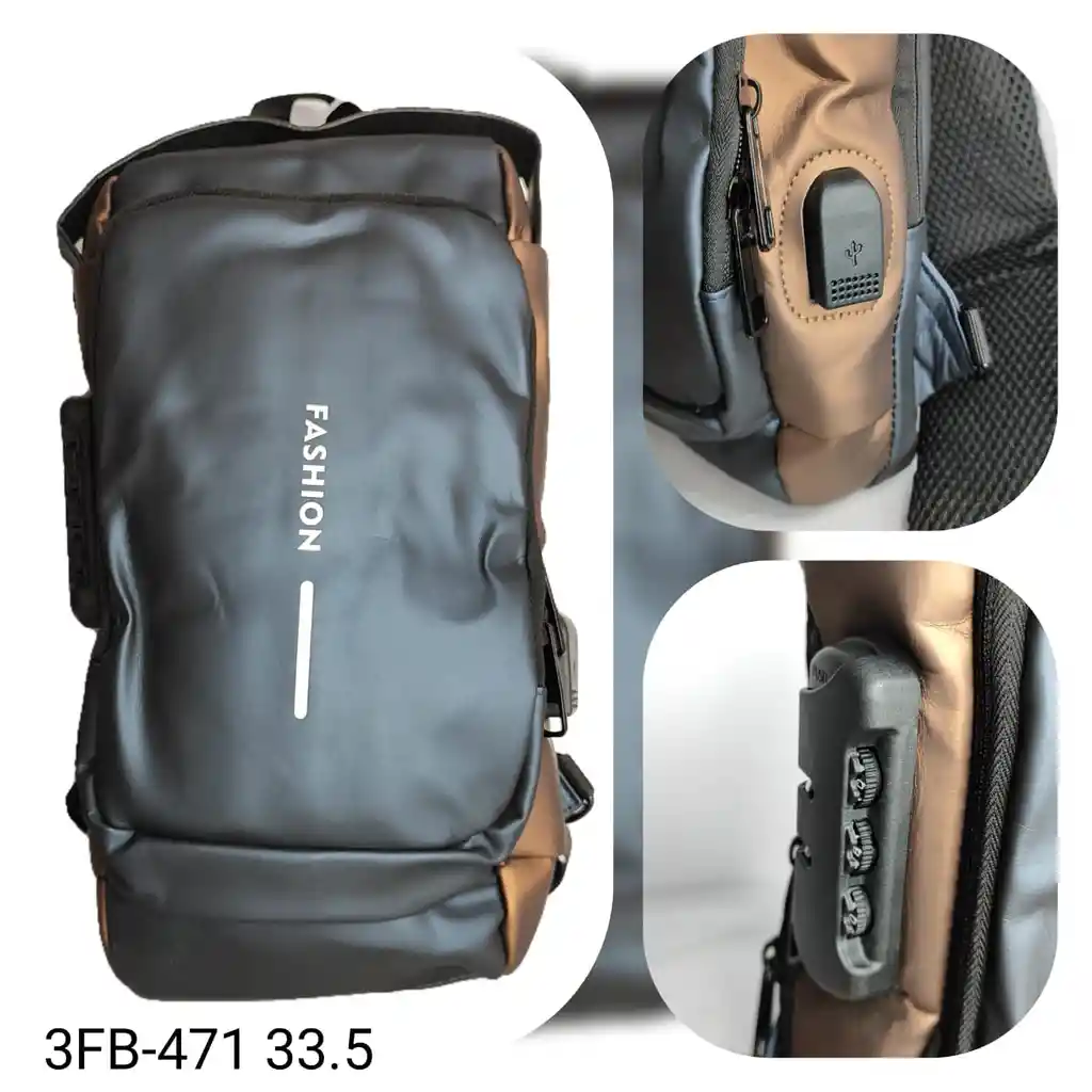 Bolso Anti Robo Con Usb Y Clave