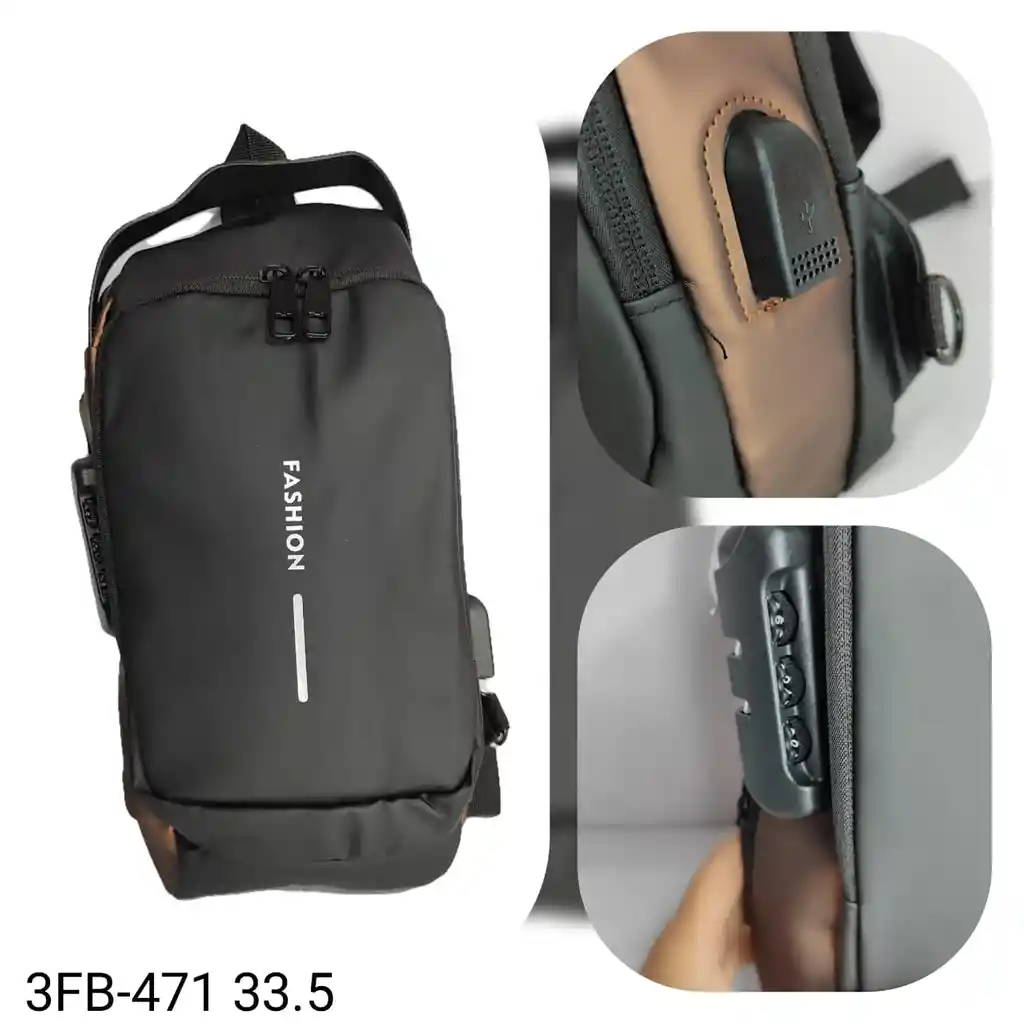 Bolso Anti Robo Con Usb Y Clave