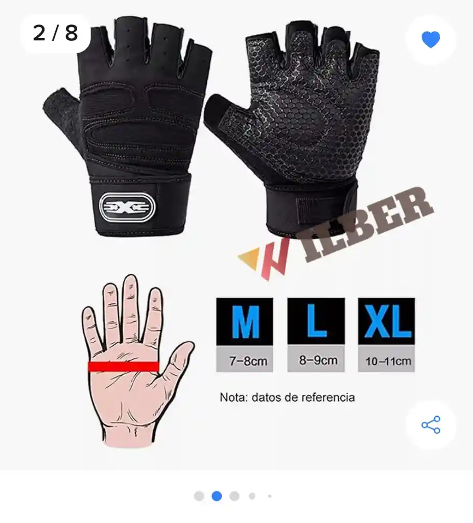 Guantes Con Muñequera Gym Sport