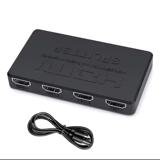 Splitter 1x4 Para Multiplicar Señal Hdmi Full Hd Ver 1.4 2k 4k Envios Al Cobro