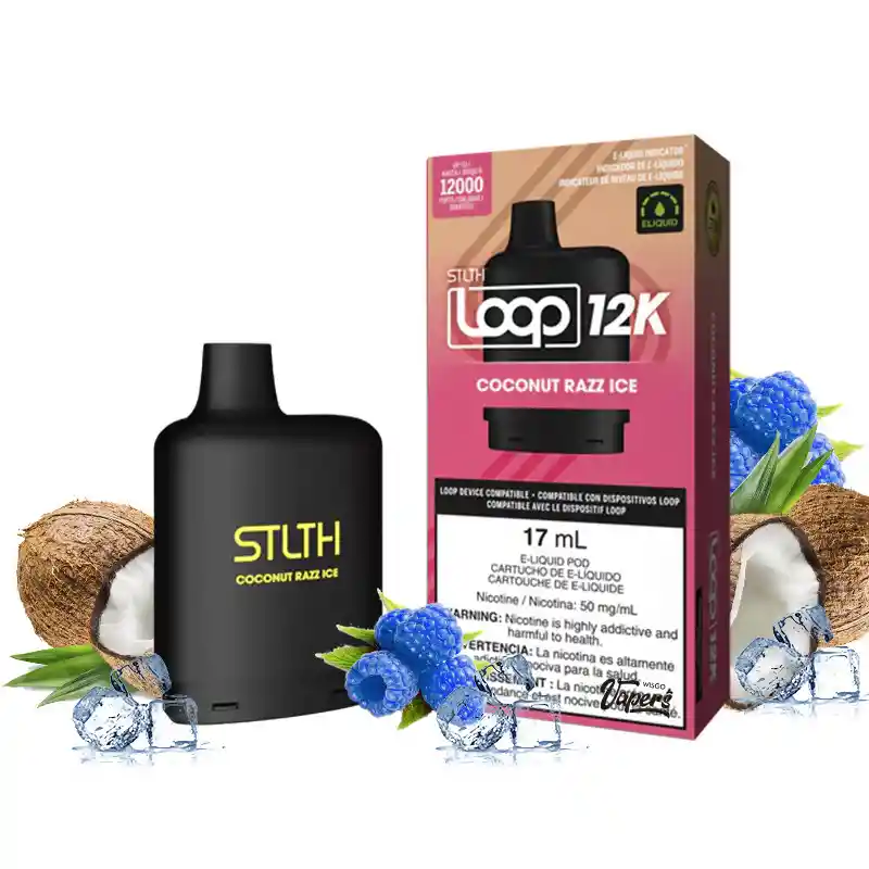 Stlth Loop Coconut Razz Ice Pod 12000 Puff