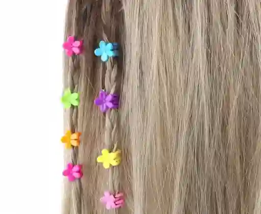 Pinzas Para El Cabello Forma De Flor X 10 Unidades