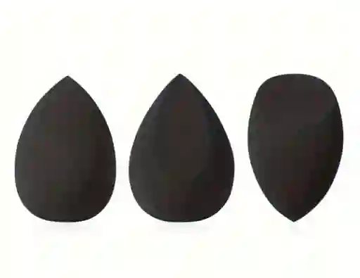 Esponjas De Maquillaje X 3 Unidades Color Negro