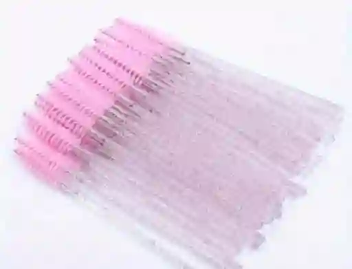 Cepillos Para Cejas X 10 Unidades Color Rosa
