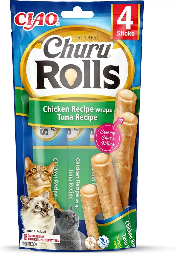 Churu Gato Rolls Pollo Y Atun Churu Cat Rolls Churu Para Gatos