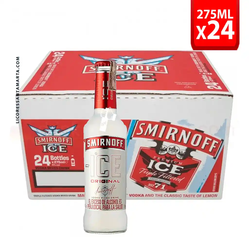 Smirnoff Ice Cóctel Con Vodka Sabor Original 275ml X Paca 24und