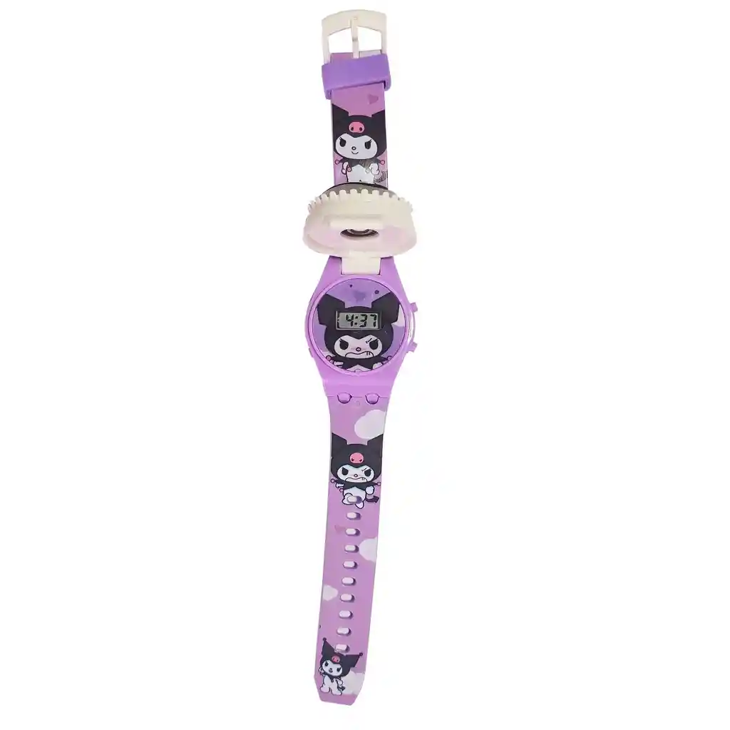 Reloj Niños Digital Kuromi Anime Luces Spinner Infantil