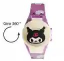 Reloj Niños Digital Kuromi Anime Luces Spinner Infantil