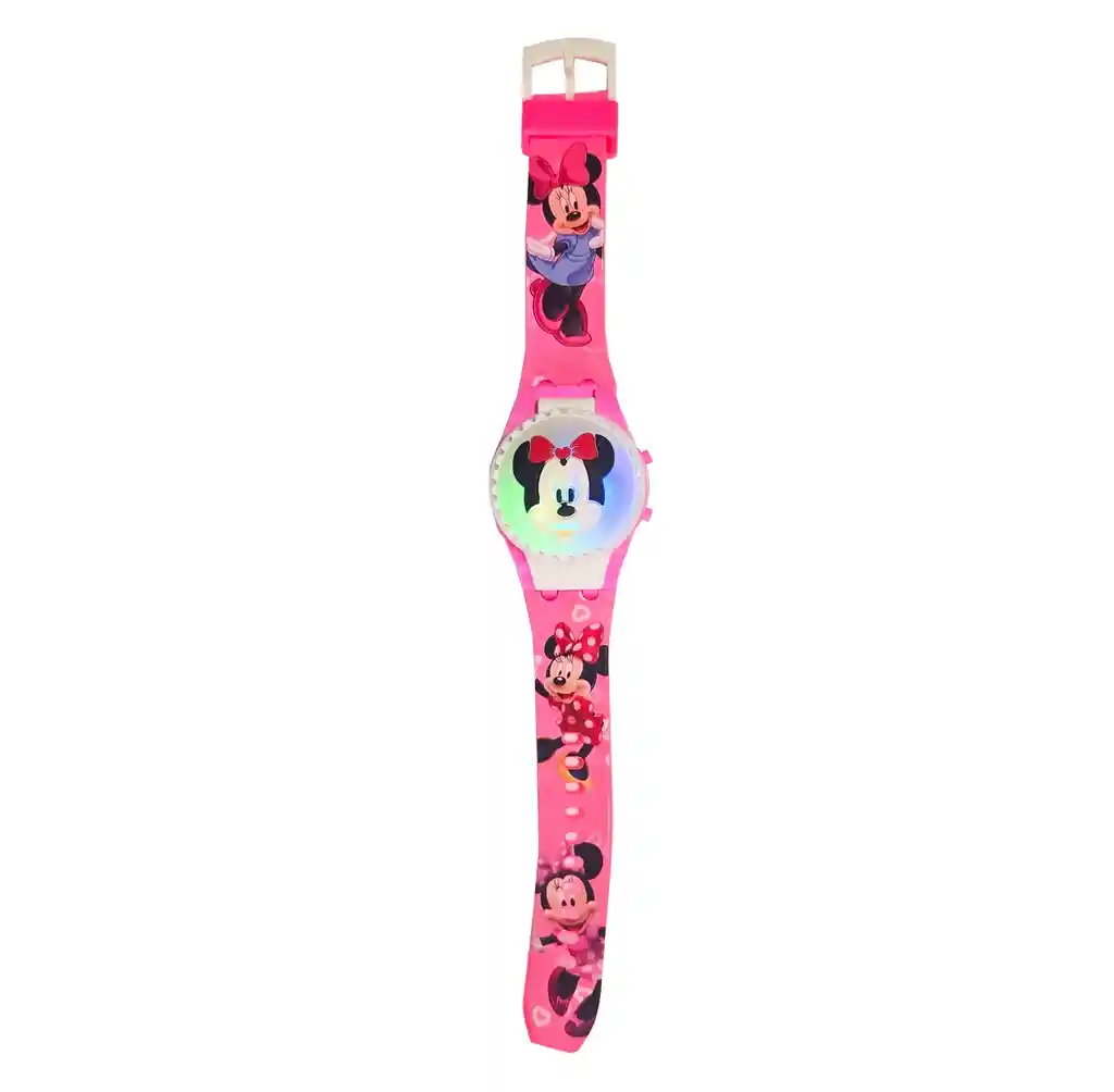 Reloj Niños Digital Minnie Mouse Niña Luces Spinner Infantil