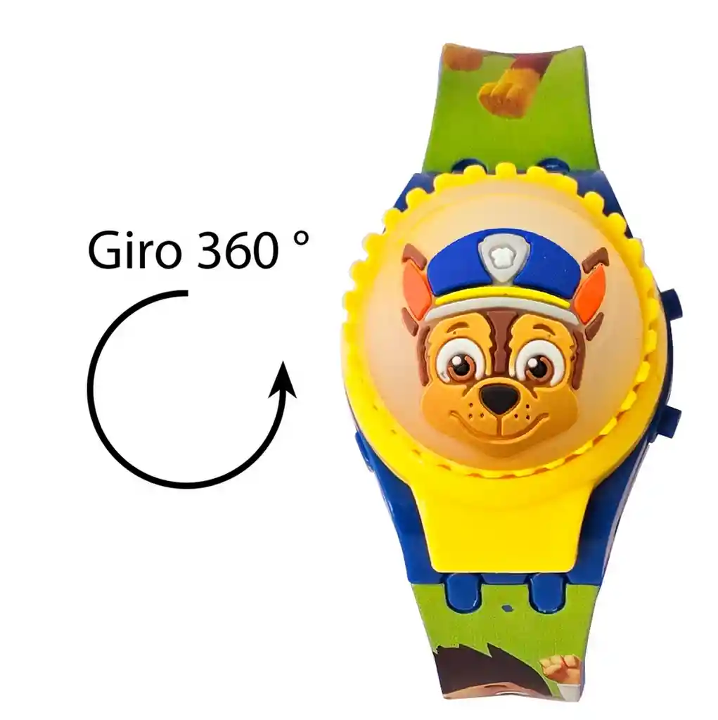 Reloj Niños Digital Patrulla Canina Luces Spinner Infantil