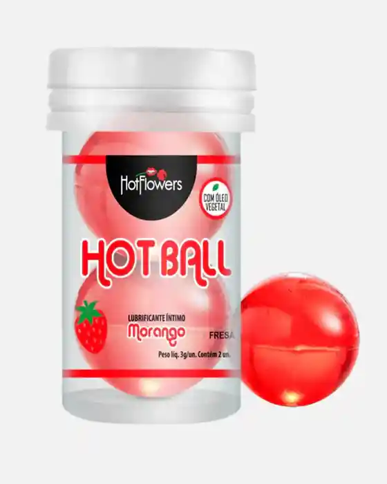 Lubricante Íntimo Hot Ball Hot Flowers Aroma Fresa