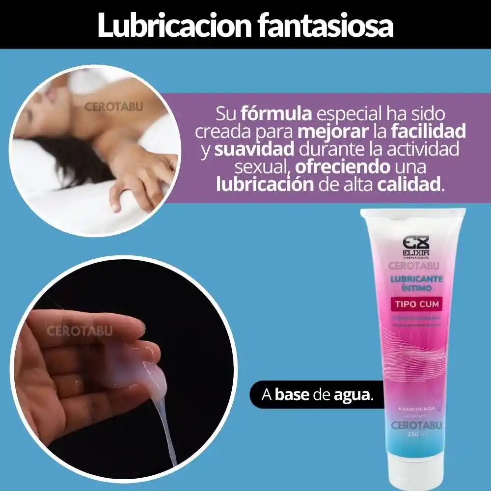 Lubricante Intimo Cum Elixir 250 Ml Simula Eyaculación Real