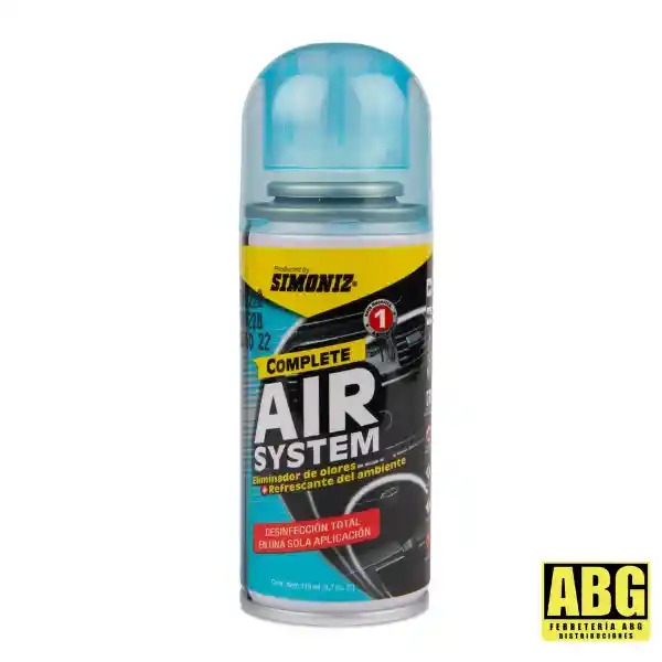 Air System Simoniz X110ml (eliminador De Olores - Refresca El Ambiente)