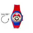 Reloj Niños Digital Super Mario Luces Spinner Tapa Infantil