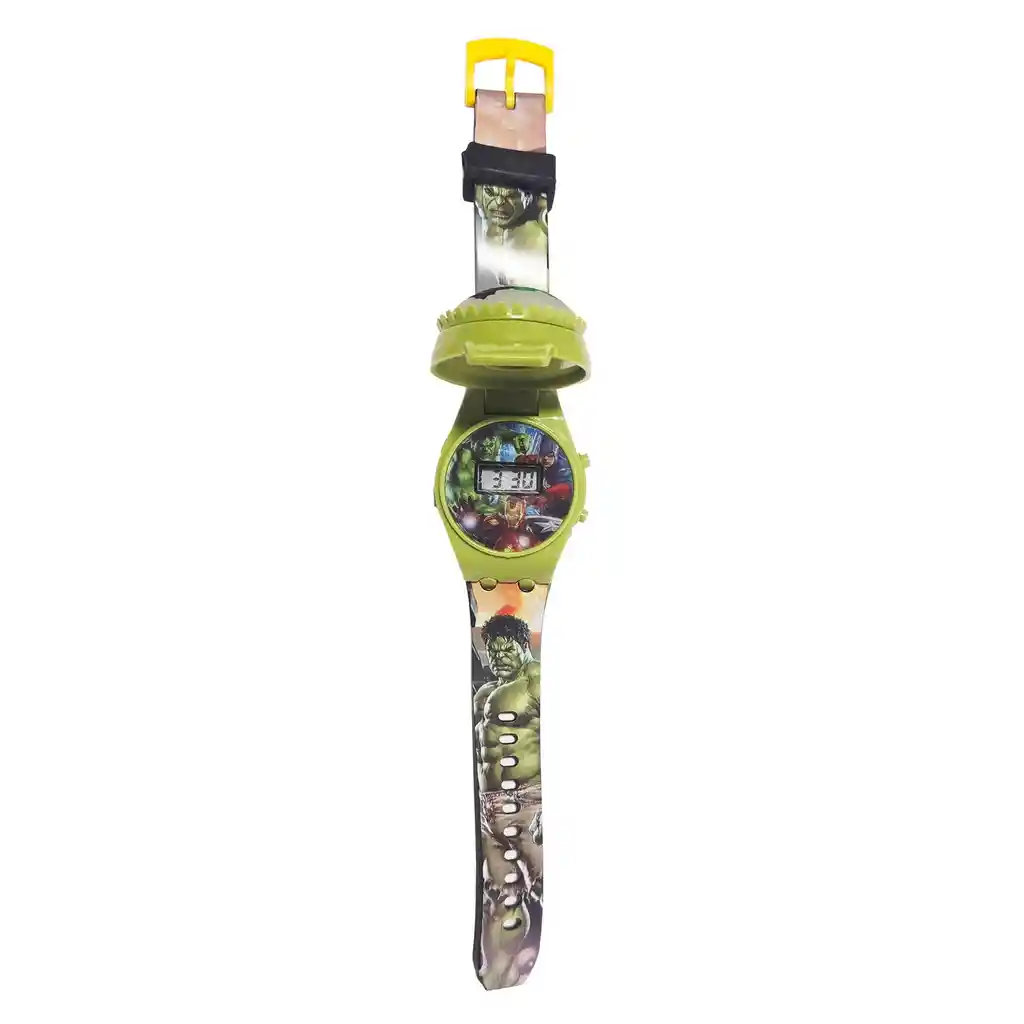 Reloj Niños Digital Hulk Luces Spinner Tapa Infantil Regalo