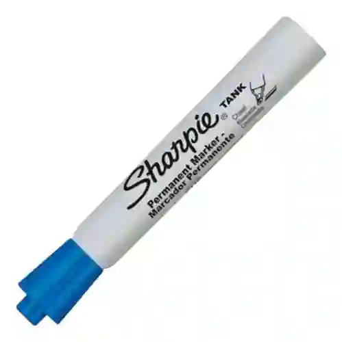 Marcador Sharpie Tank Permanente Grueso Azul