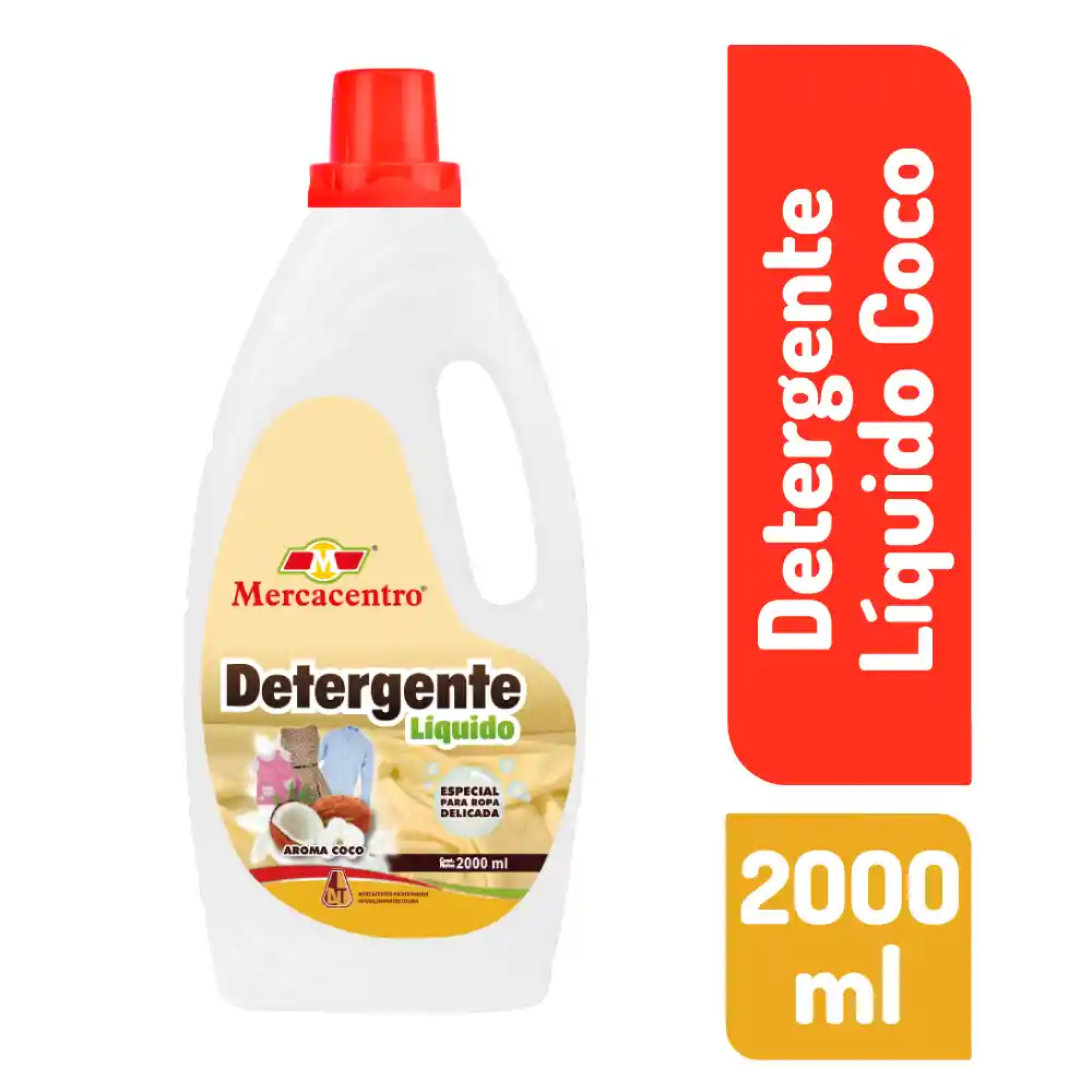 Detergente Mercacentro Coco Líquido Ropa Delicada 2000 Ml