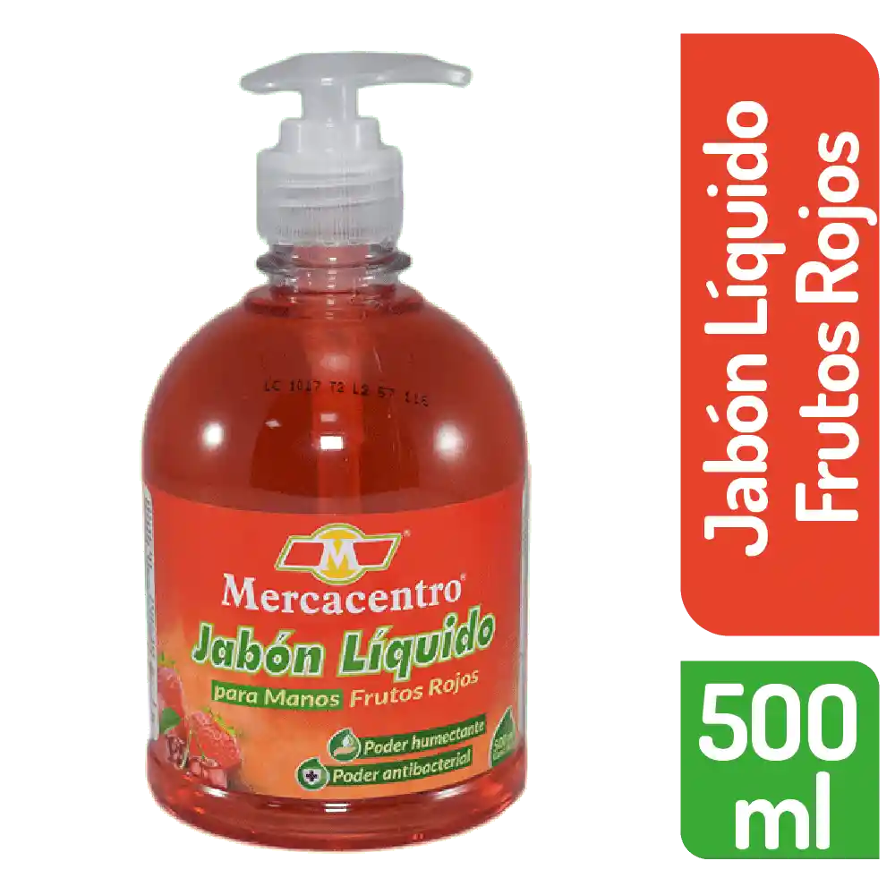 Jabón Líquido Mercacentro Frutos Rojos 500 Ml