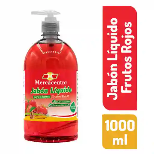 Jabon Liquido Mercacentro 1000 Ml Frutos Rojos