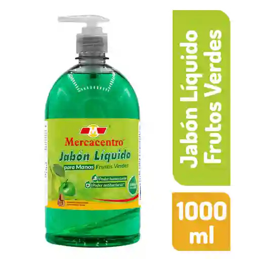 Jabon Liquido Mercacentro 1000 Ml Frutos Verdes
