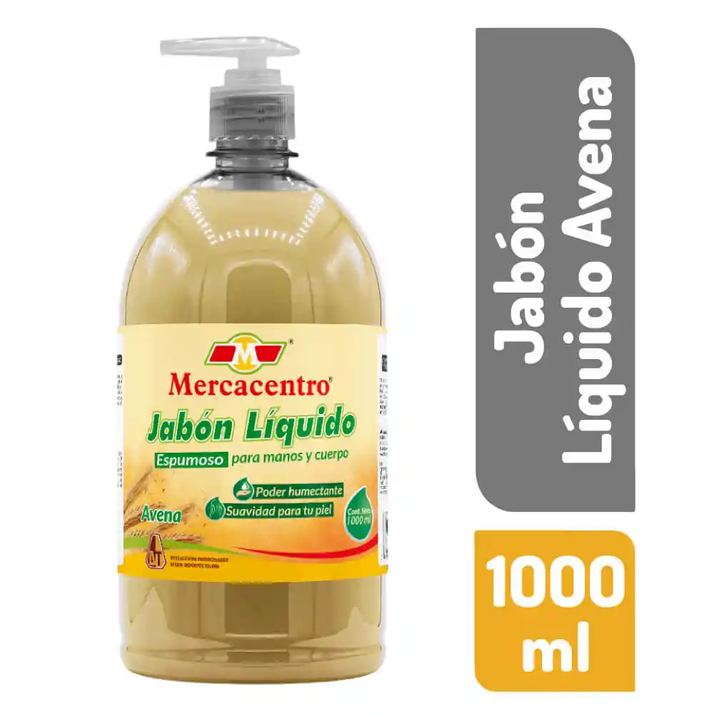 Jabon Liquido Mercacentro 1000 Ml Avena