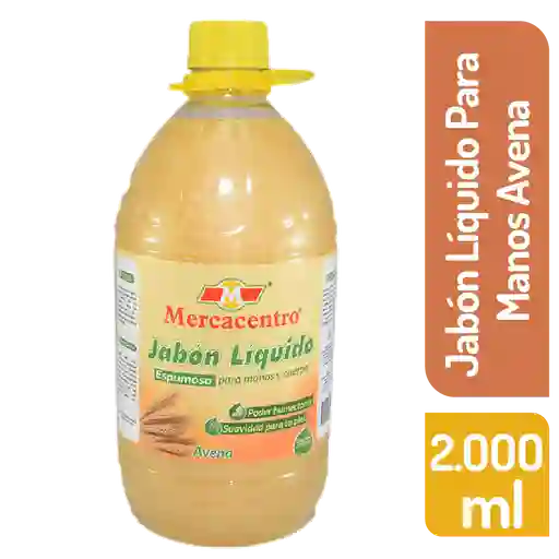 Jabón Líquido Mercacentro Espumoso Avena 2000 Ml