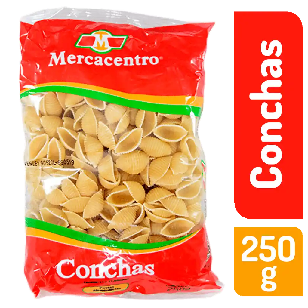 Pasta Mercacentro Conchas 250 G