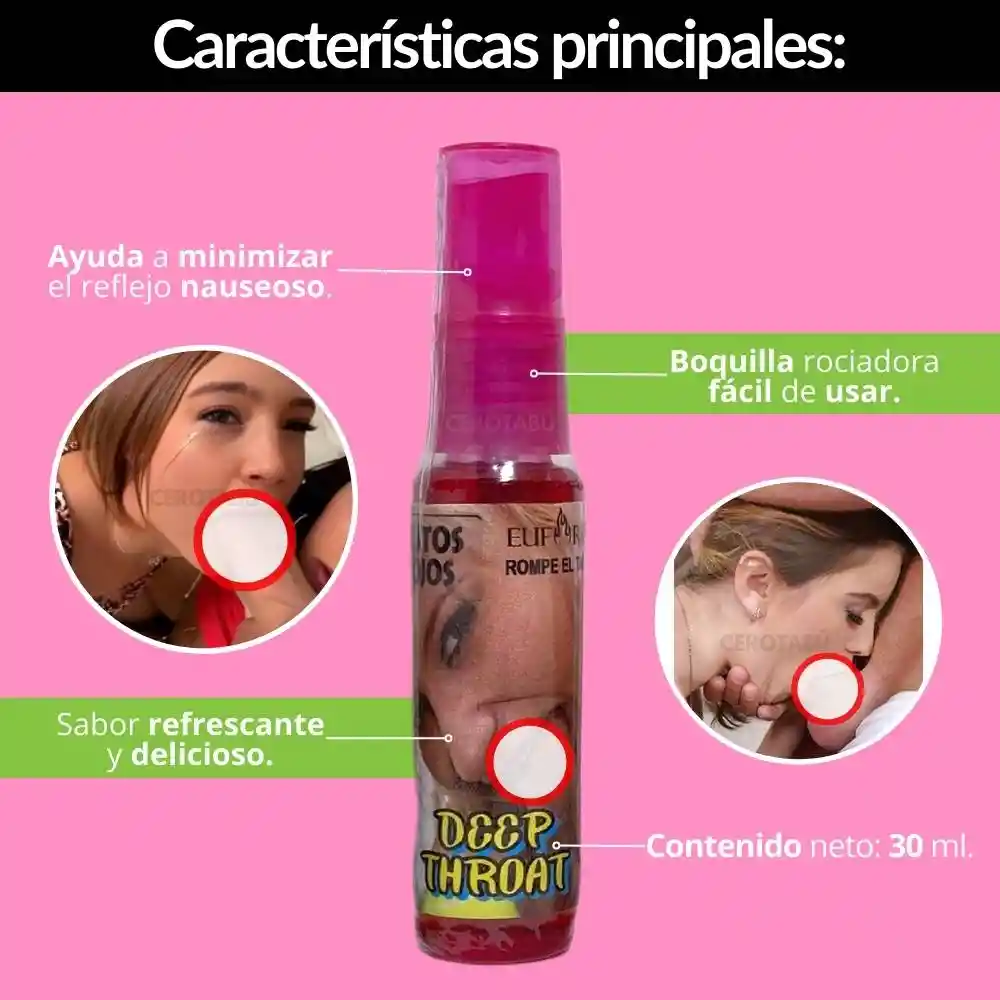 Lubricante Comestible + Retardante Sexual + Garganta Profunda