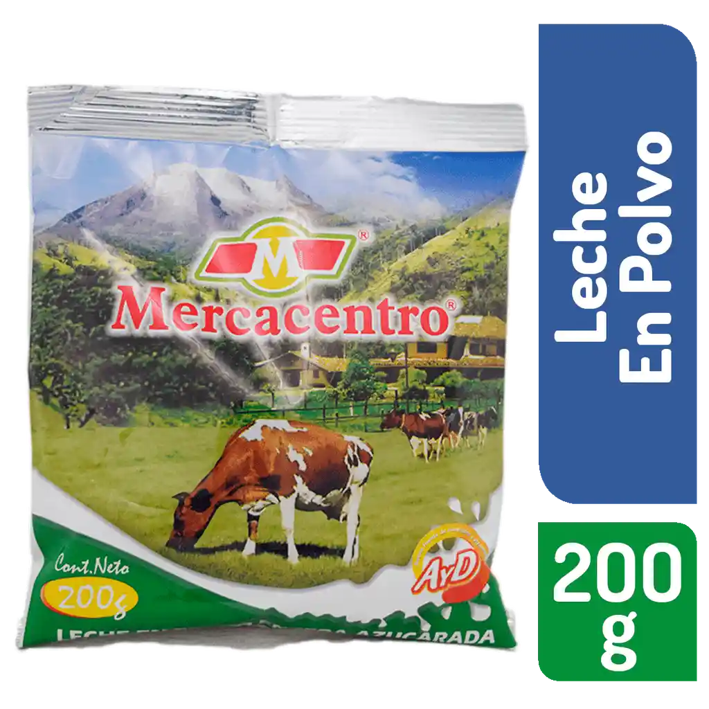 Leche Mercacentro Azucarada Polvo 200 G