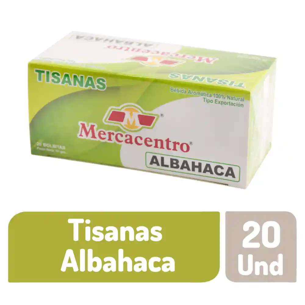 Tisanas Mercacentro Albahaca 20 Und