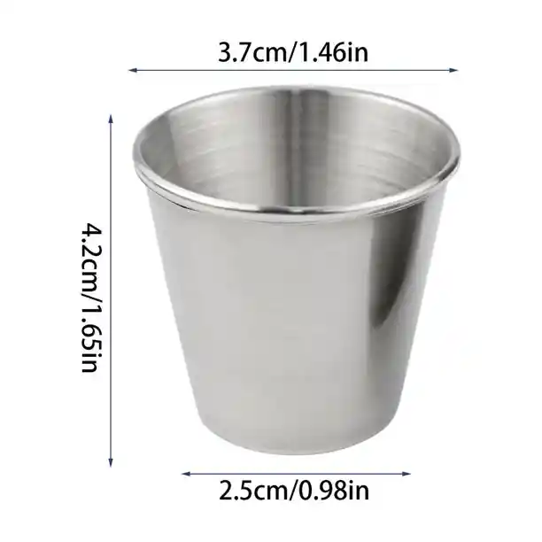 Vasos De Aluminio 30ml X12 Cocteles Helados 3.5oz Metálicos