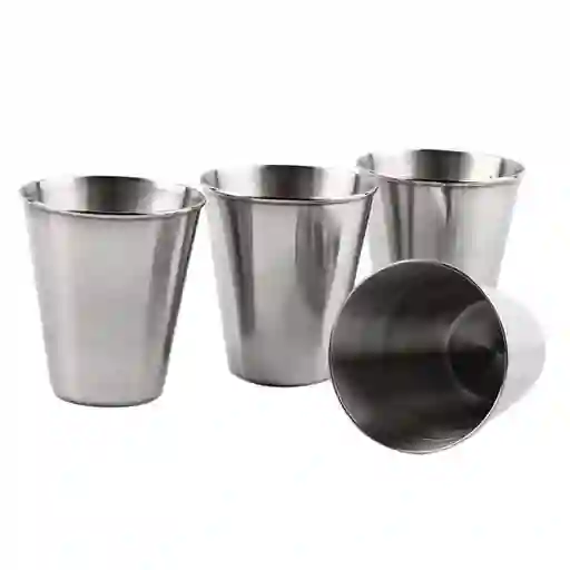 Vasos De Aluminio 30ml X12 Cocteles Helados 3.5oz Metálicos