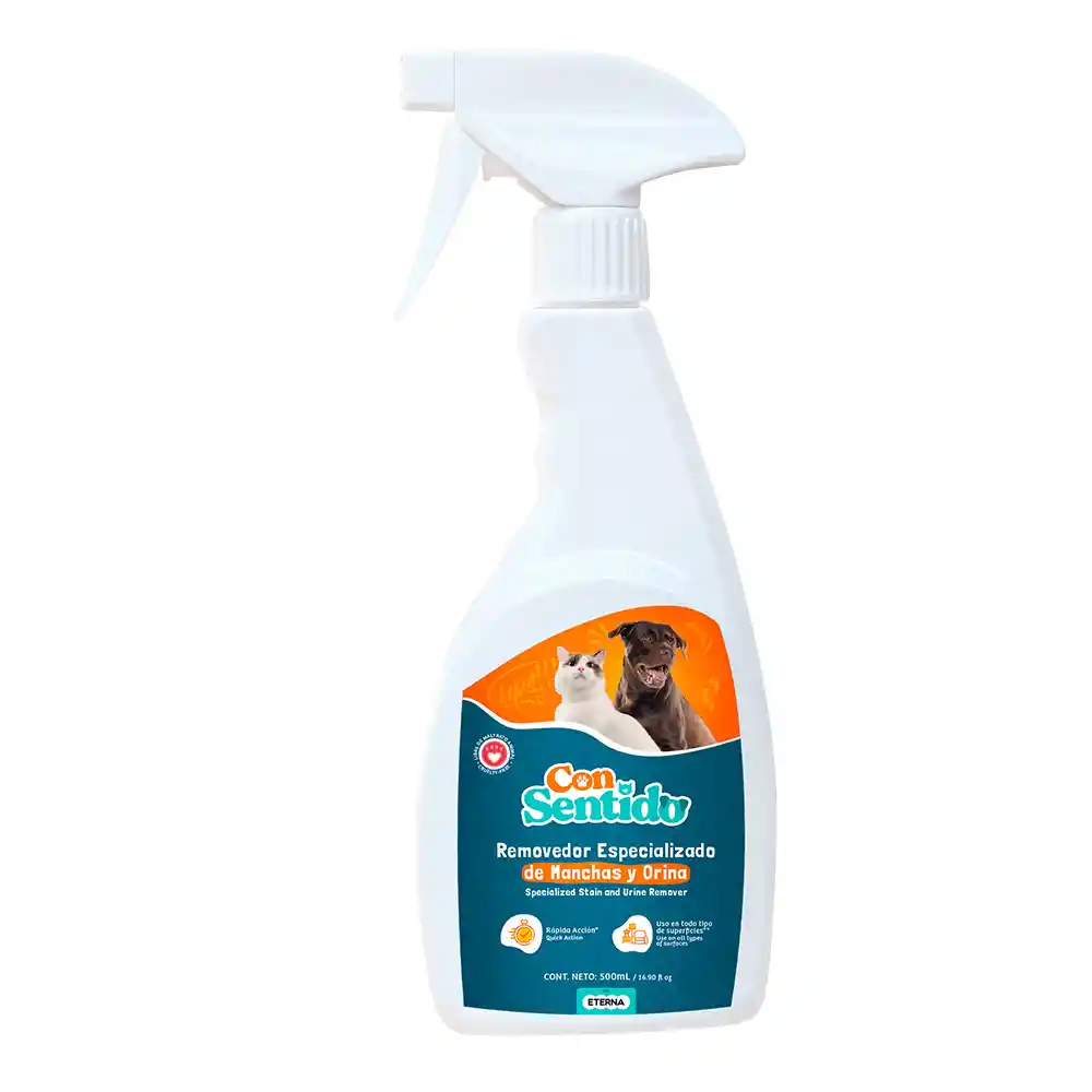 Removedor Especialziado De Manchas Y Orina De Mascotas Con Sentido 500ml