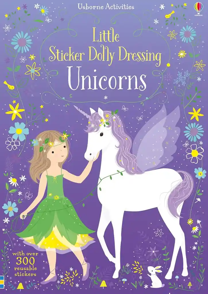 Libro Didáctico Diseño De Unicornios Stickers Para Niñas