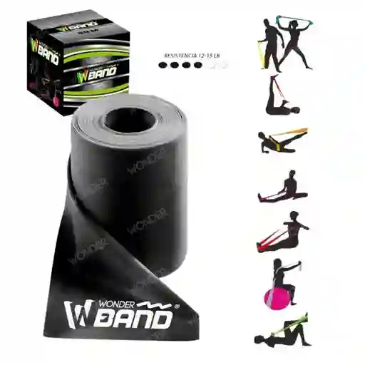 Thera Band Negro Resistencia Media Rollo 20 Metros Sport