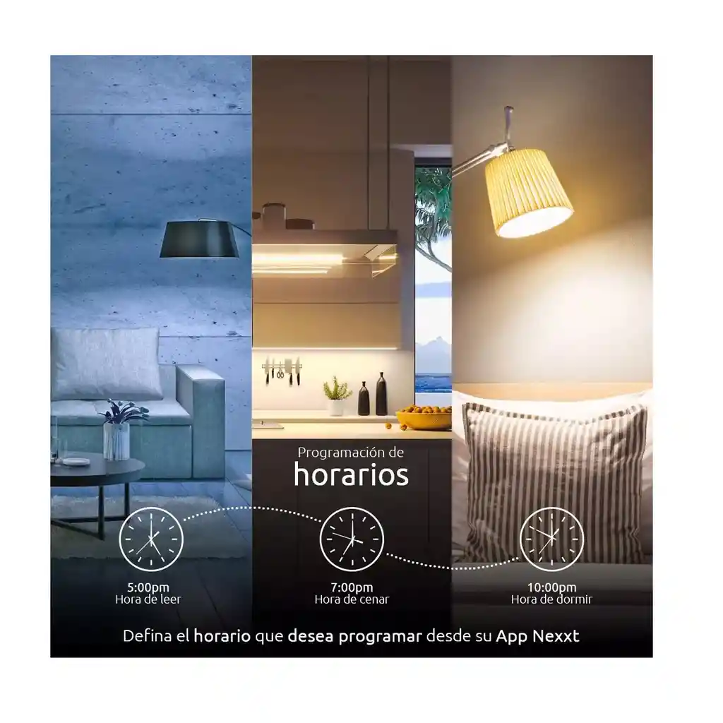 Nexxt Home 2 Unidades Smart Led Bulb Blanco Graduable 110v