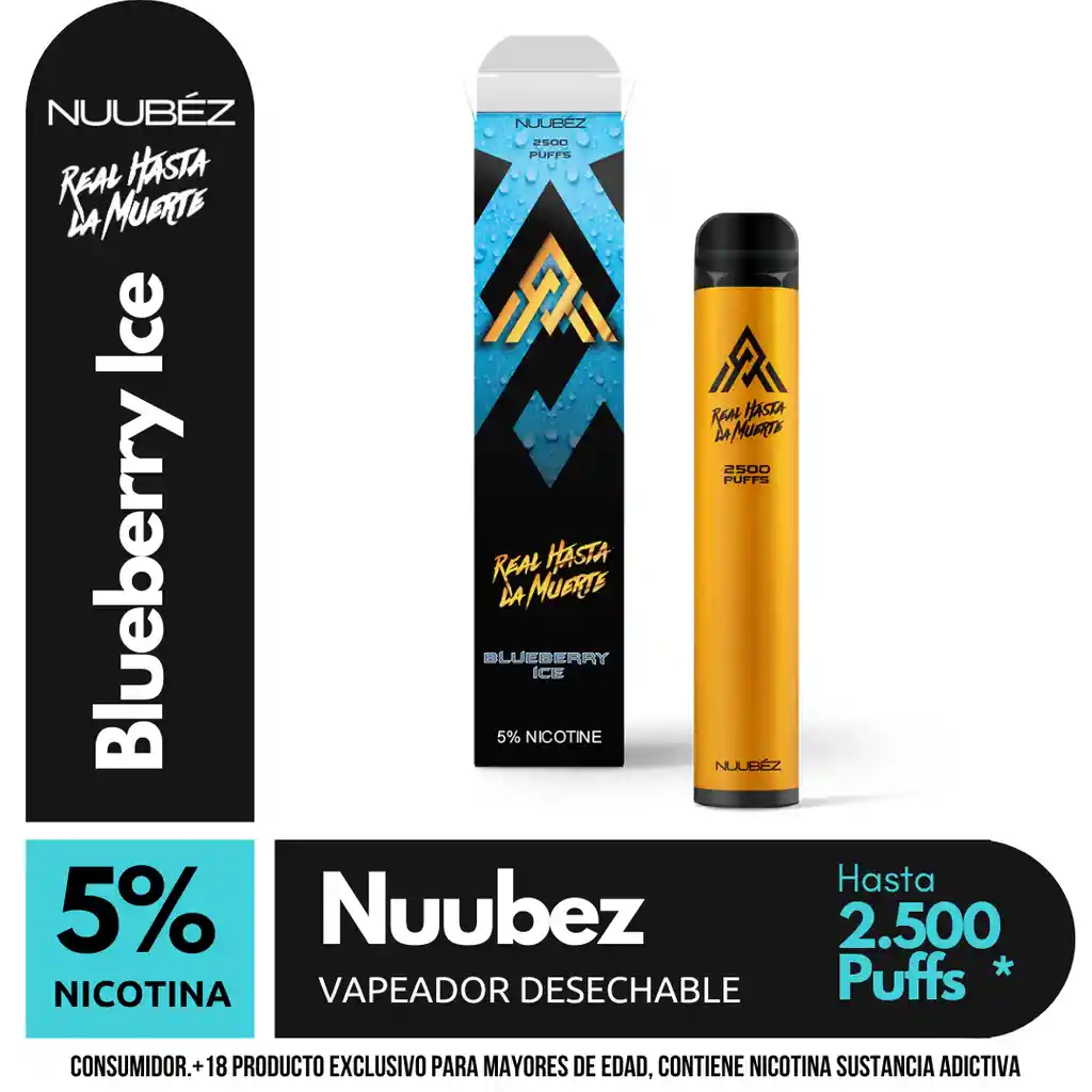 Vape Nuubez Blueberry Ice 2500 Puffs 5%