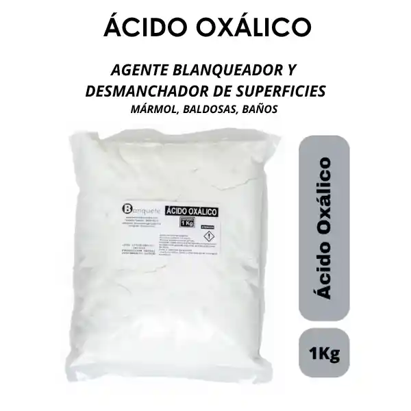 Acido Oxalico Granulado 1kg (agente Blanqueador Y Desmanchador)