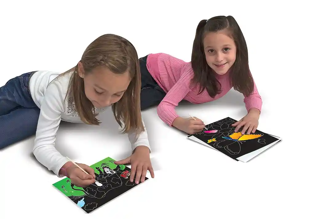Libro Creativo Scratch Art Flores Y Mariposas Para Niños