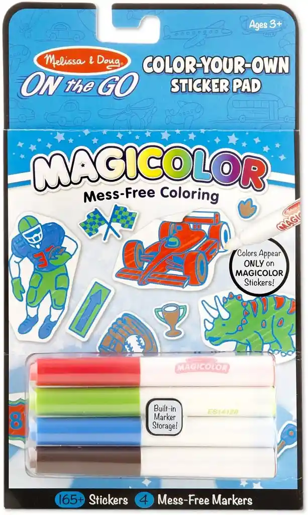 Libro Didáctico Para Colorear Con Stickers Para Niños