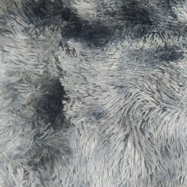 Tapetes Pie De Cama Peludos Antideslizante Gris Matizado 50*80 Cms